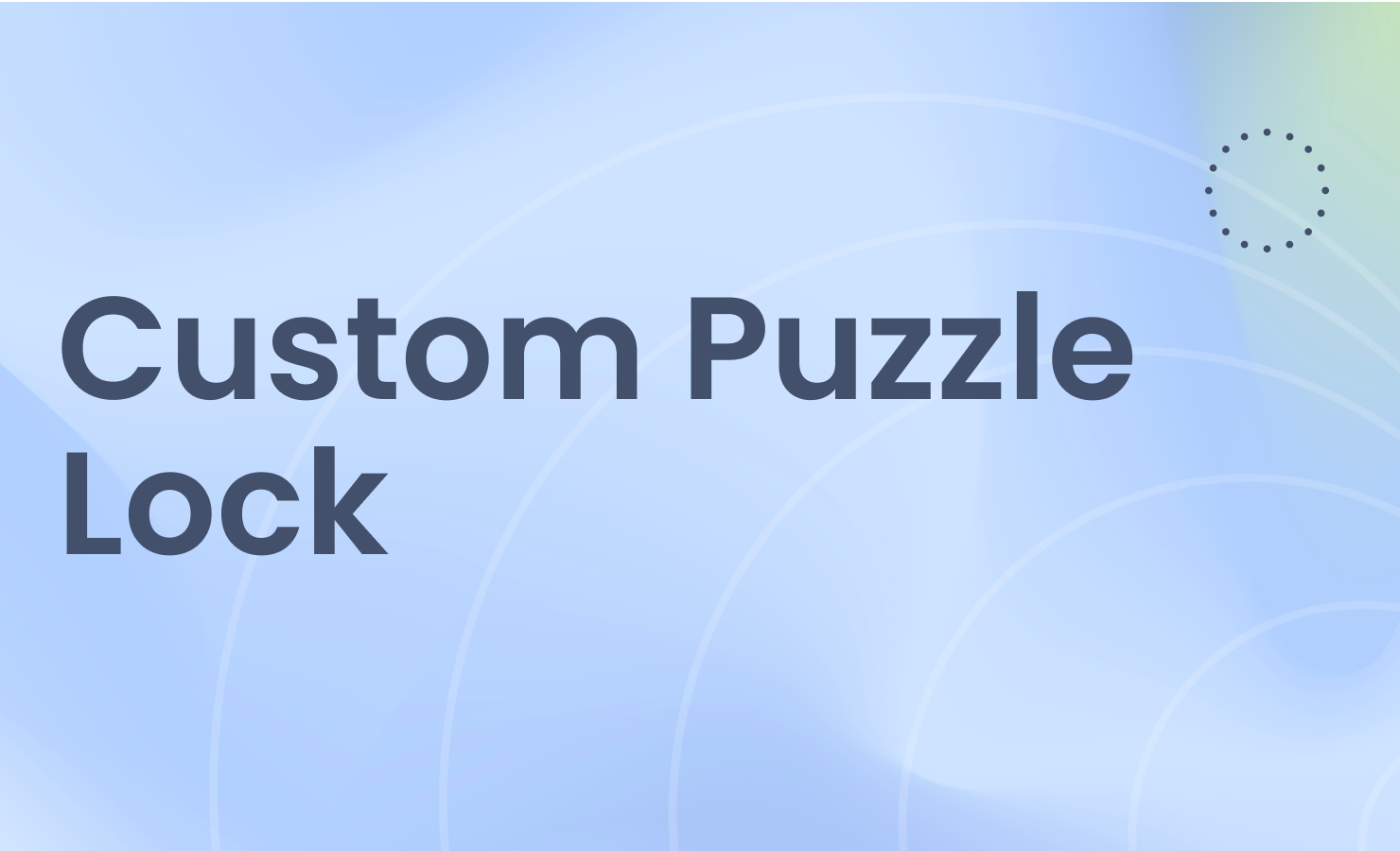 Custom Puzzle Lock